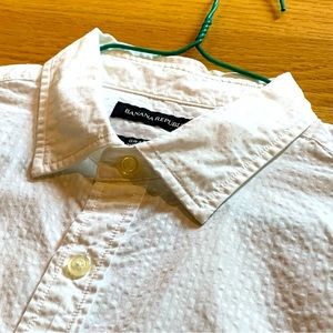 Banana Republic short-sleeved seersucker cotton shirt | VGUC